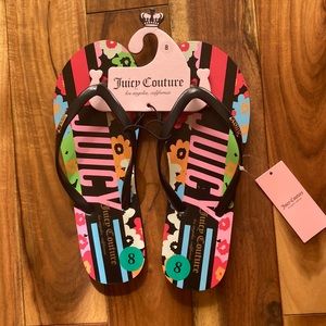 Juicy Couture Women’s Solo Flip Flops Sandals NWT 7 8